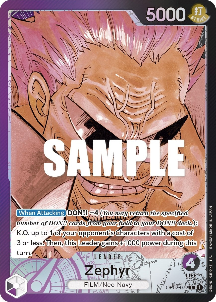 Zephyr (Alternate Art) (2072) (OP02) - One Piece Card Game Single