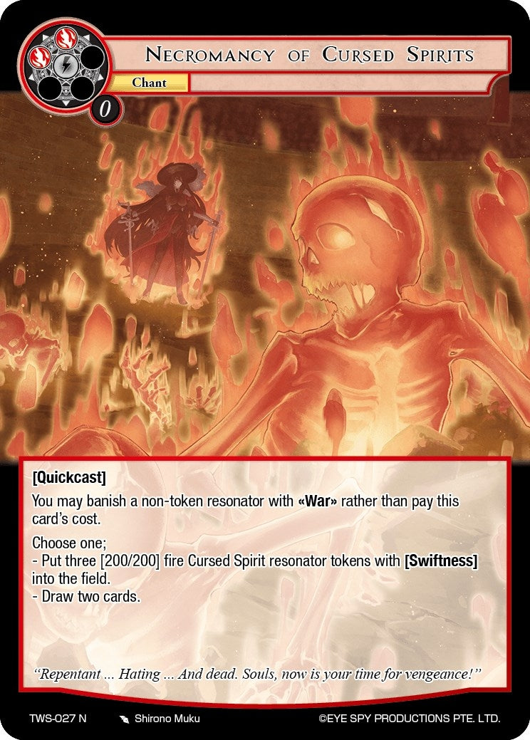 Necromancy of Cursed Spirits (27) [TWS] - Force of Will Single