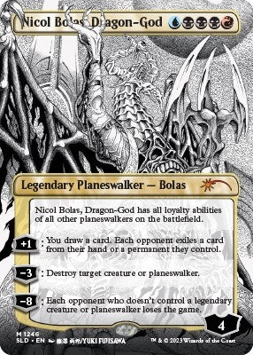 Nicol Bolas Dragon-God (Borderless) (1246) [SLD] - MTG Single
