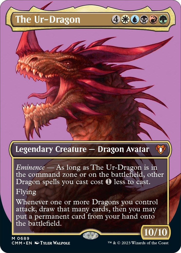The Ur-Dragon (Borderless) (689) [CMM] - MTG Single