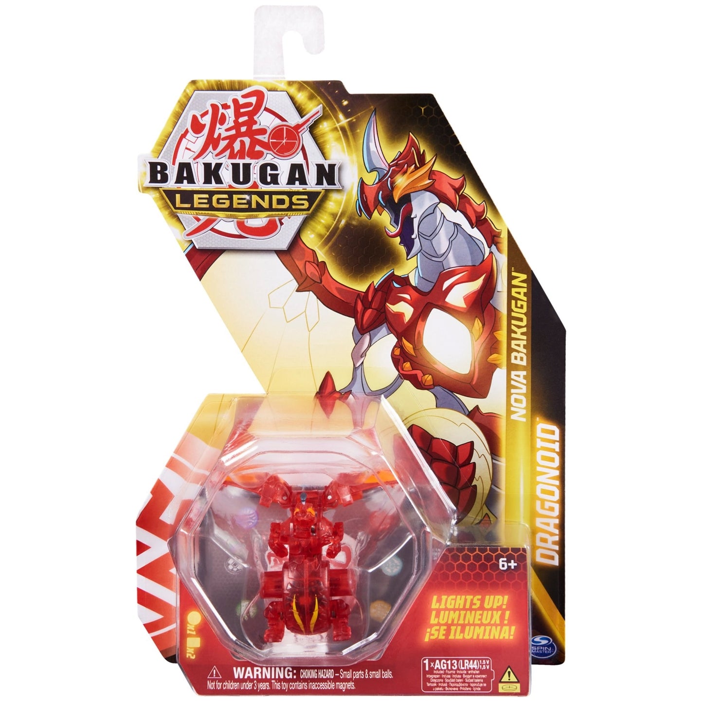 Nova Bakugan Single Pack - Pyrus Nova Dragonoid [LED] - Bakugan TCG Sealed