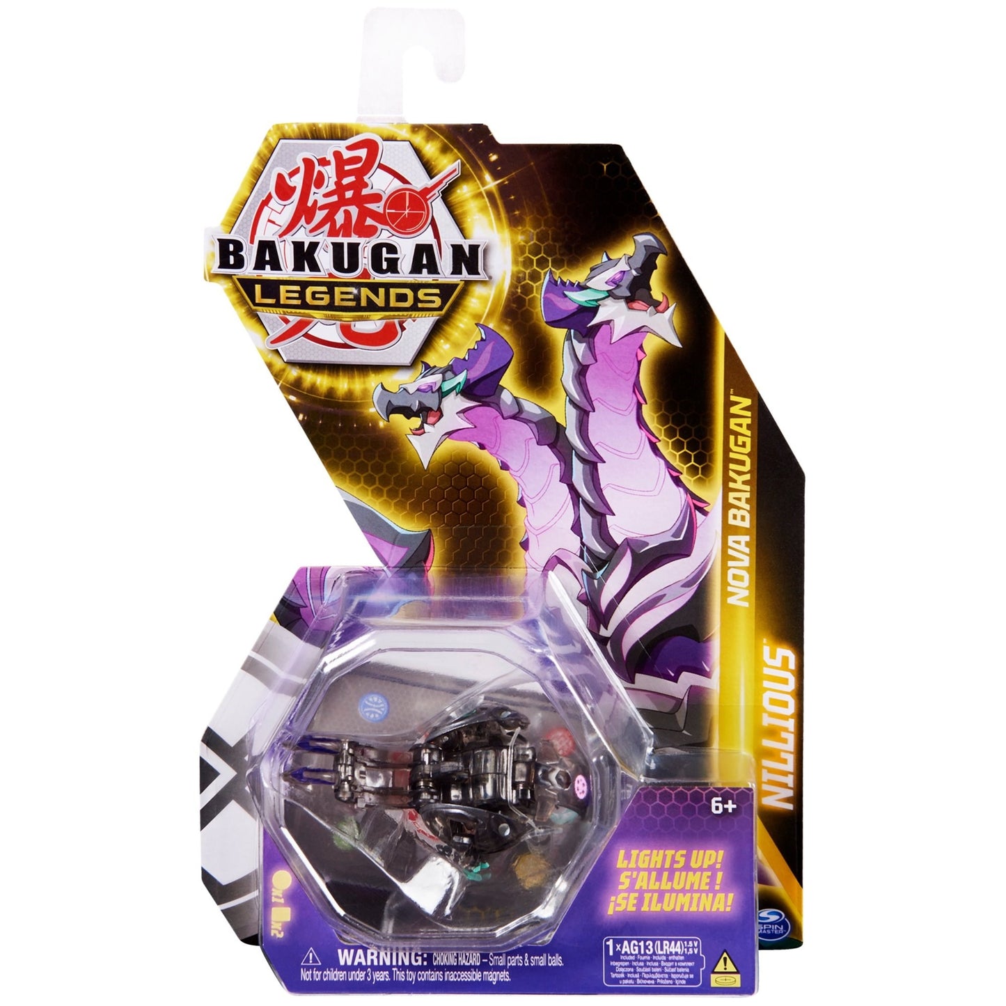 Nova Bakugan Single Pack - Darkus Nova Nillious [LED] - Bakugan TCG Sealed