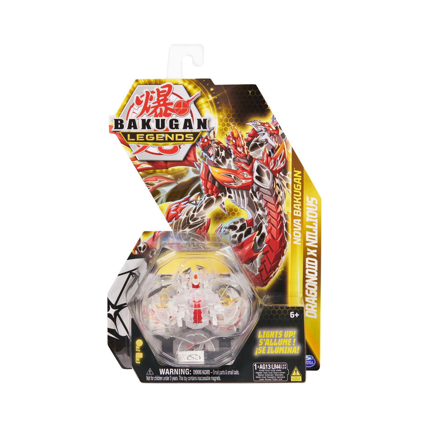 Nova Bakugan Single Pack - Pyrus/Darkus Nova Dragonoid x Nillious [LED] - Bakugan TCG Sealed