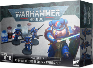 Warhammer 40K - Space Marines: Assault Intercessors + Paints Set [PLAS] - Warhammer Box Sets Sealed