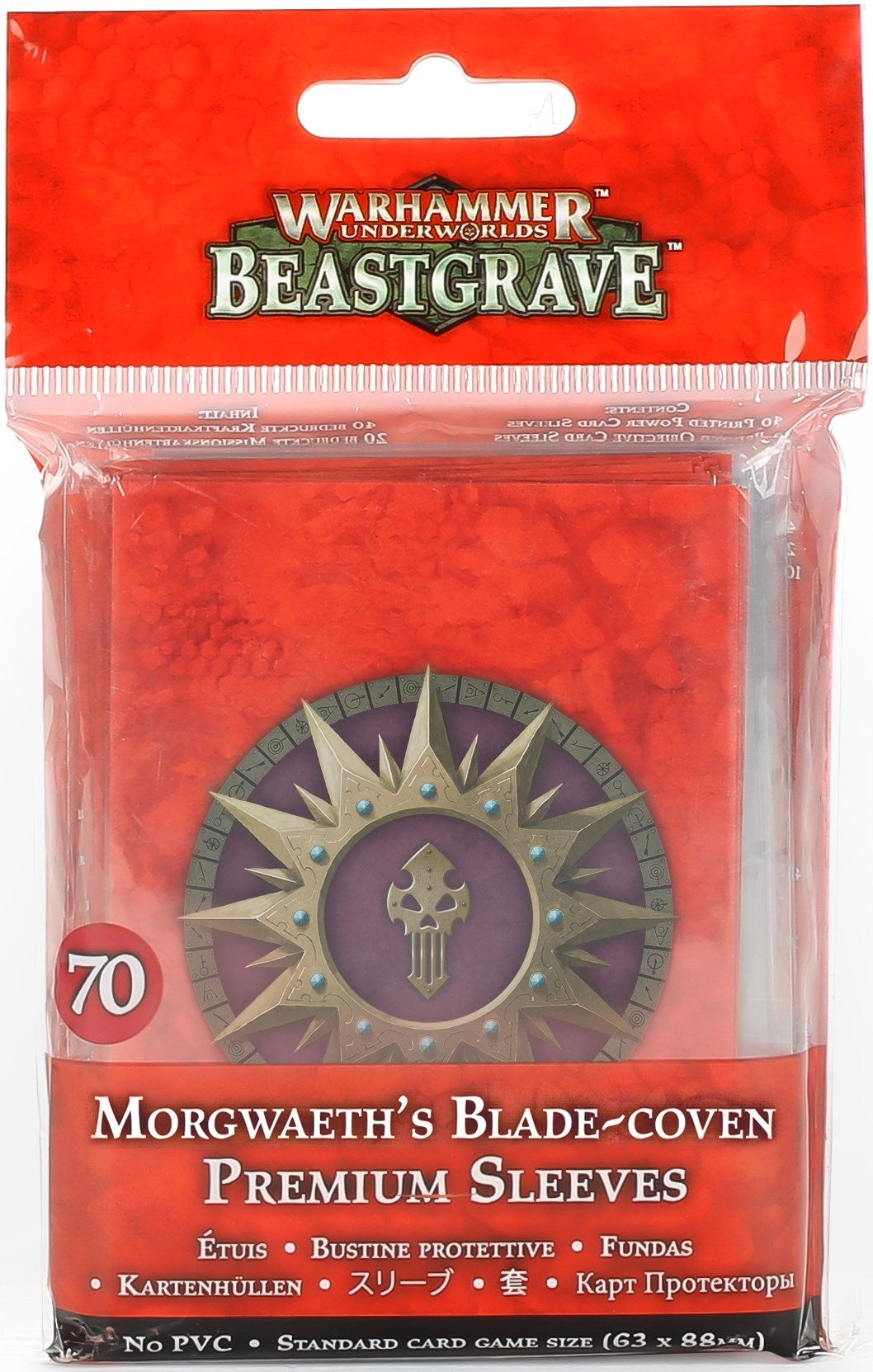Warhammer: Underworlds - Beastgrave: Morgwaeth’s Blade-Coven Premium Sleeves (70-pack) [ACCS] - Warhammer Game