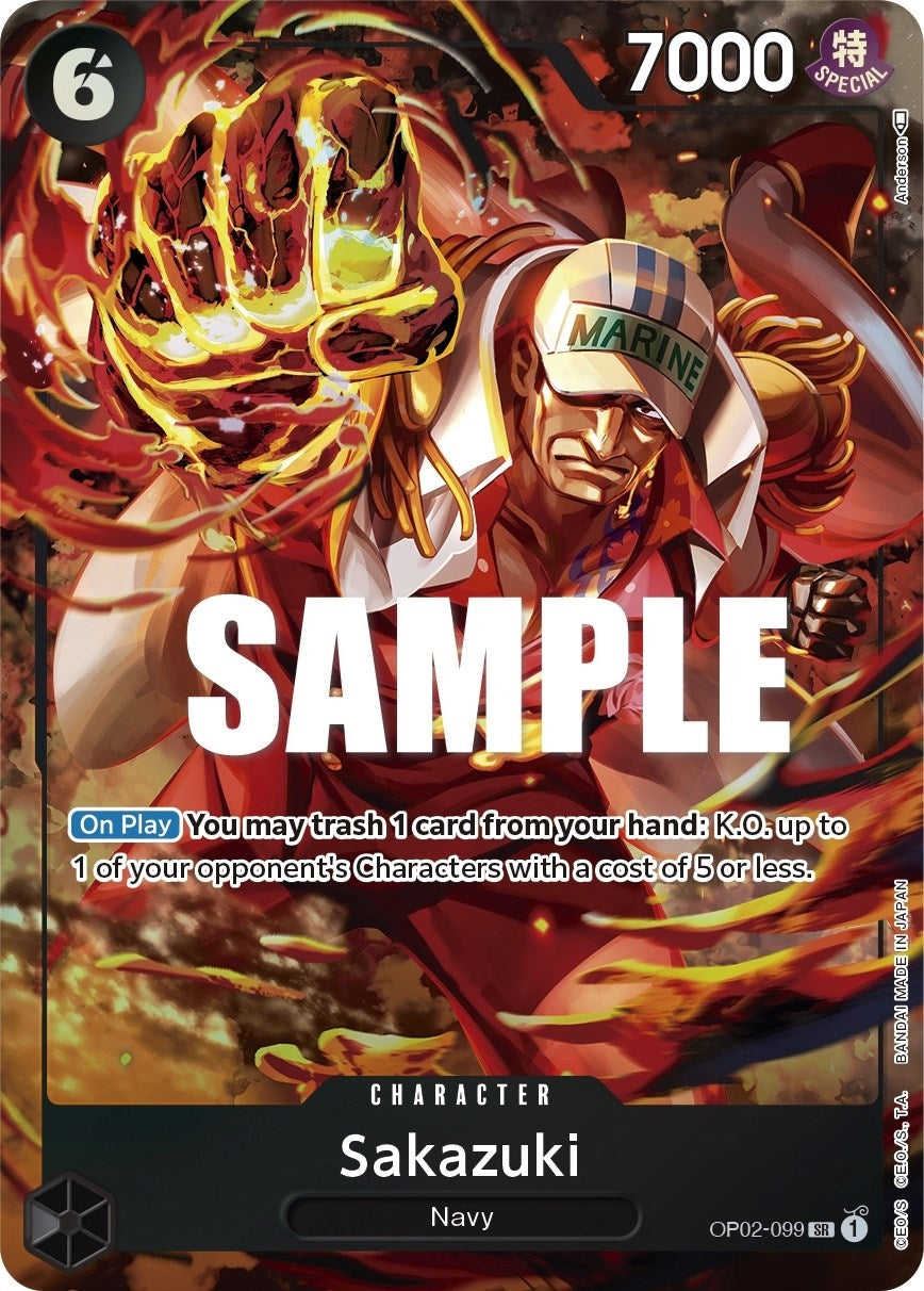 Sakazuki (Alternate Art) (2099) (OP02) - One Piece Card Game Single