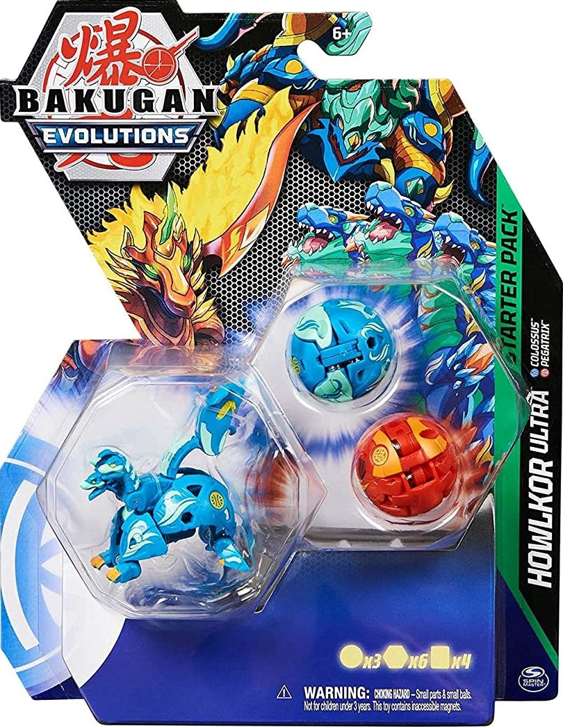 Bakugan Starter 3-Pack - Aquos Howlkor Ultra [EVO] - Bakugan TCG Sealed