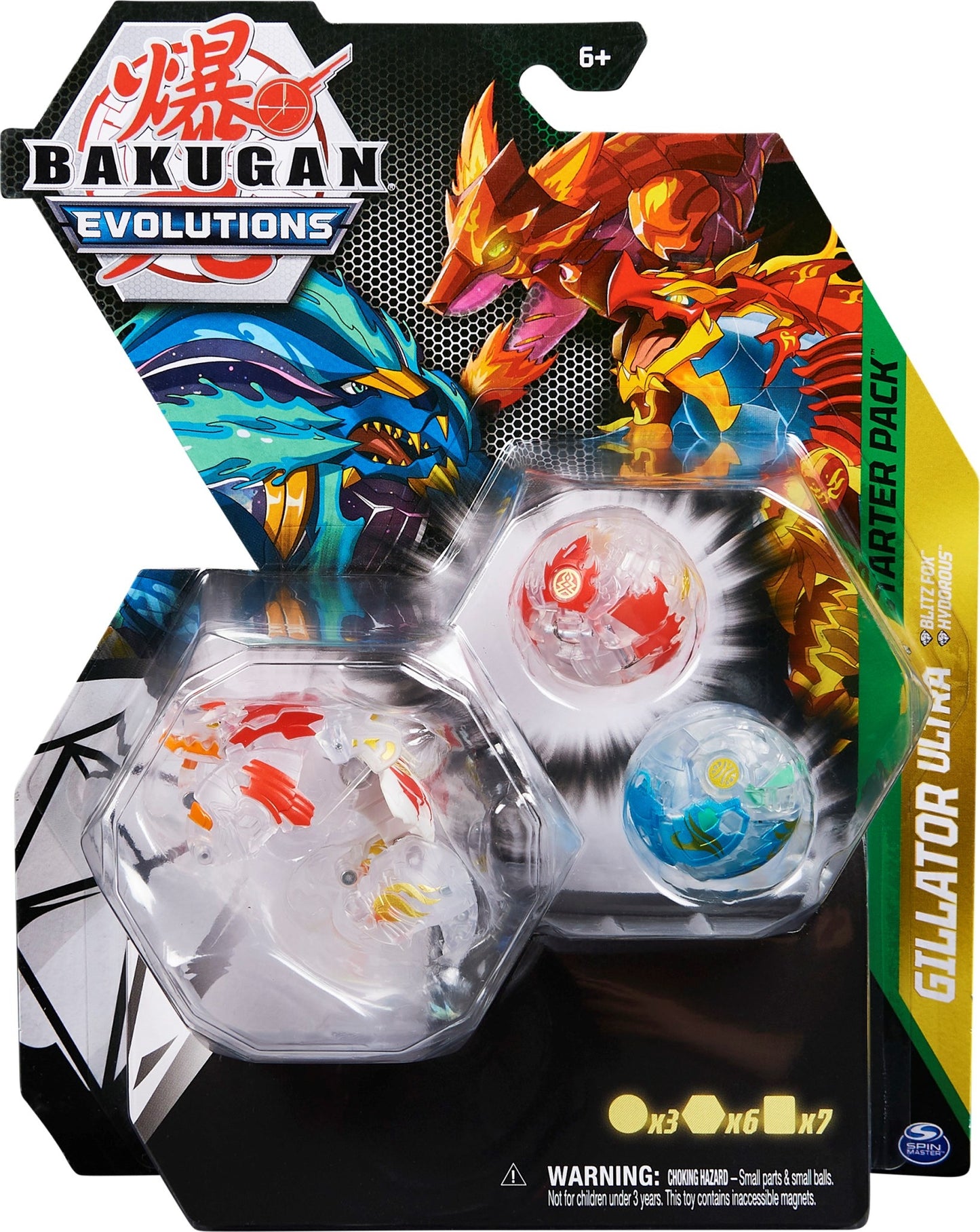 Bakugan Starter 3-Pack - Diamond Pyrus Gillator Ultra [EVO] - Bakugan TCG Sealed