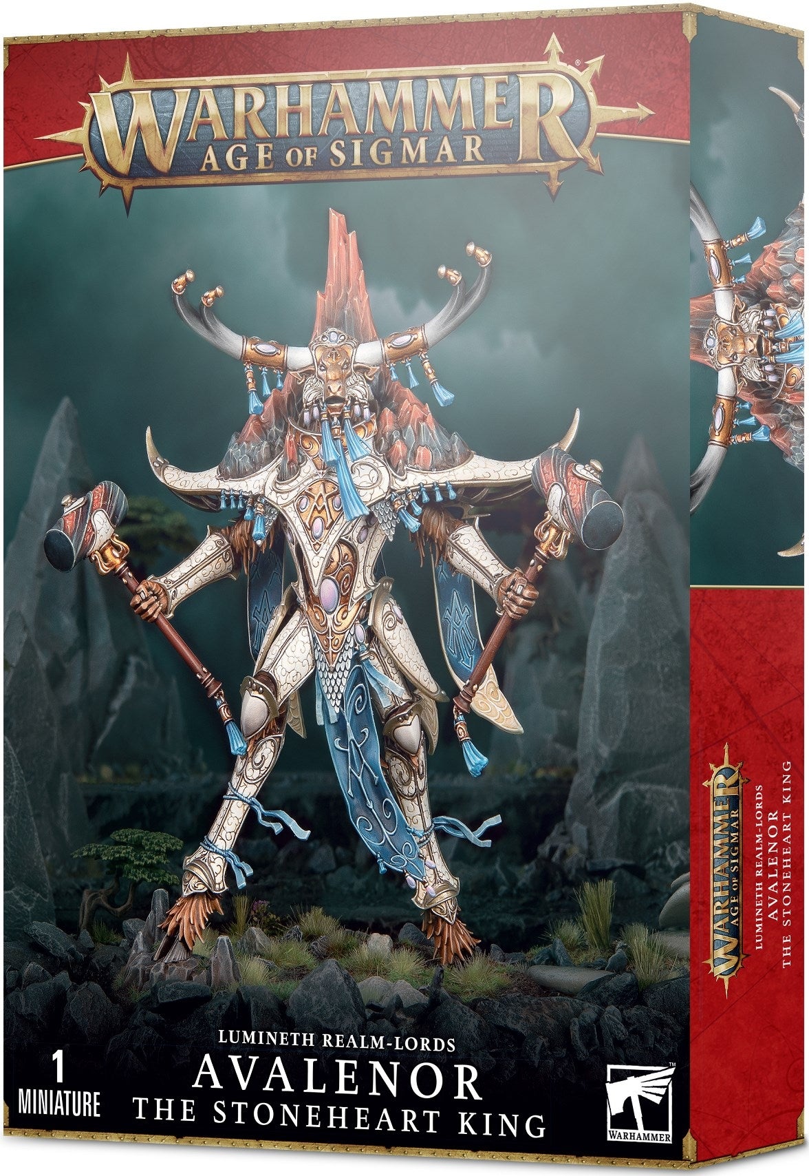 Warhammer: Age of Sigmar - Lumineth Realm-Lords: Avalenor the Stoneheart King [PLAS] - Warhammer Box Sets Sealed