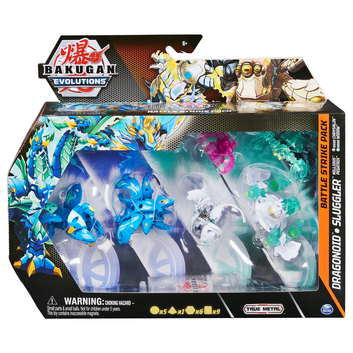 Bakugan Battle Strike Pack - Haos Platinum Dragonoid Haos Sluggler [EVO] - Bakugan TCG Sealed