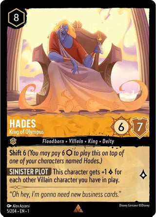 Hades - King of Olympus (5) (1) - Disney Lorcana Single