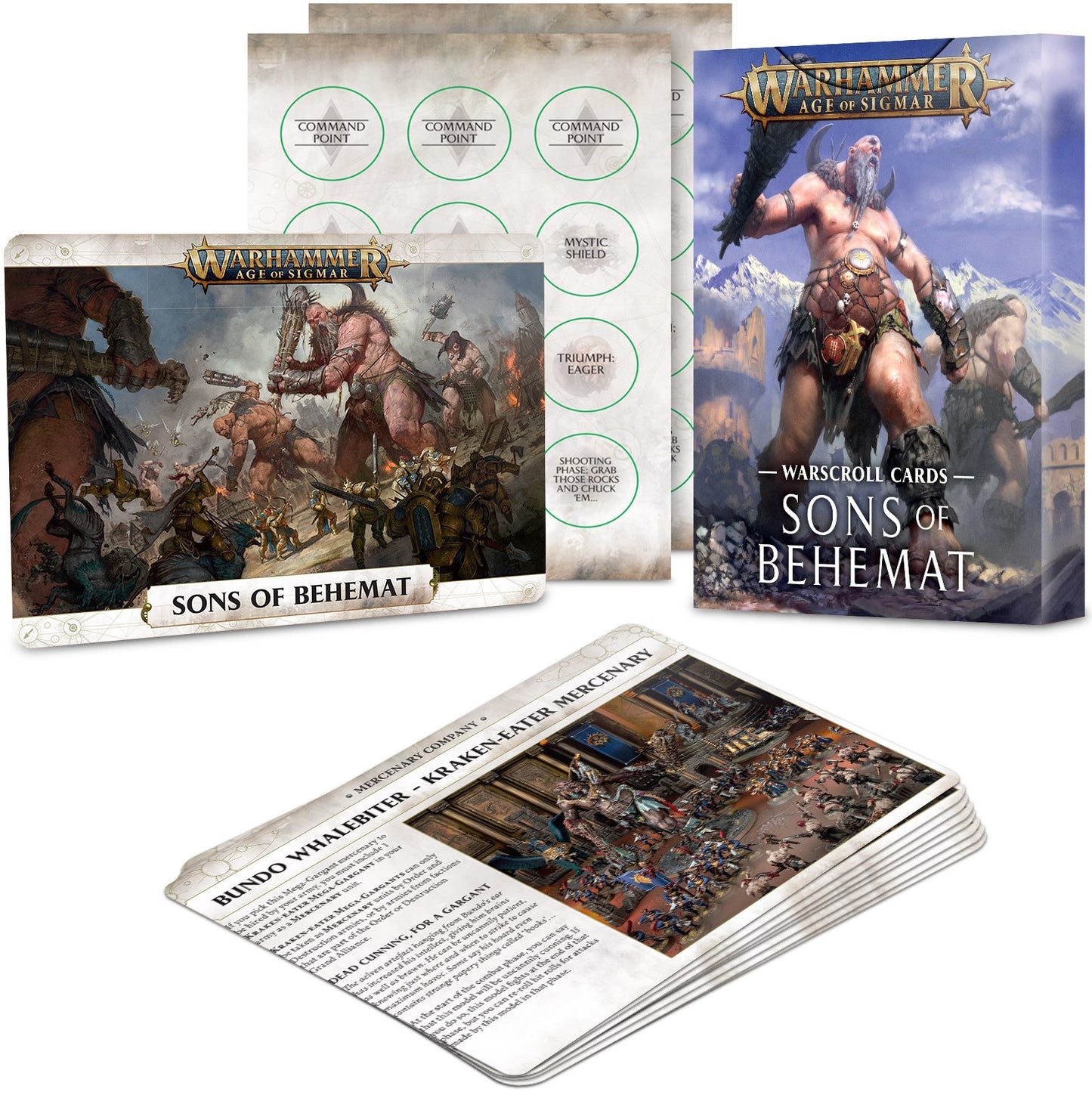 Warhammer: Age of Sigmar - Warscroll Cards: Sons of Behemat [ACCS] - Warhammer Game Accessories Sealed