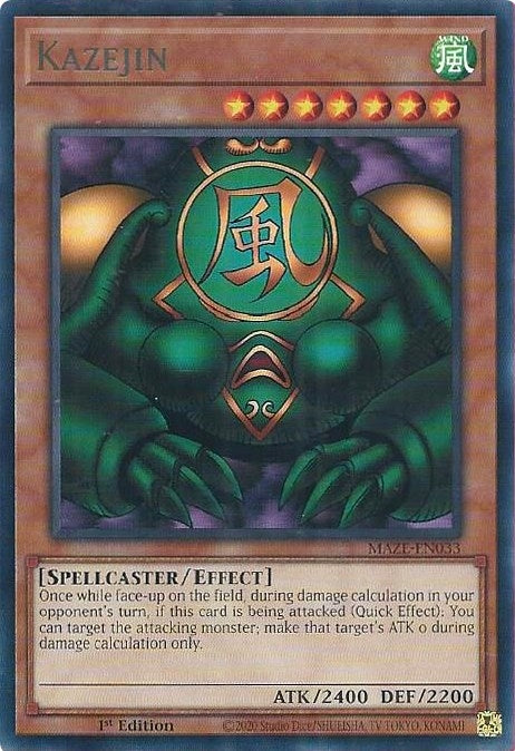 Kazejin (33) (MAZE) - YuGiOh Single