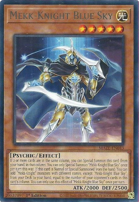 Mekk-Knight Blue Sky (43) (MAZE) - YuGiOh Single