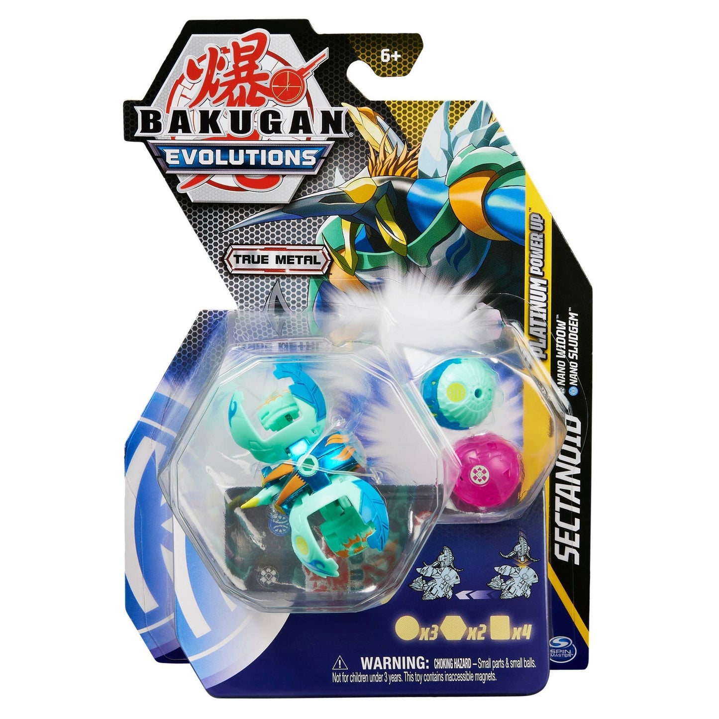 Bakugan Platinum Power Up Pack - Aquos Platinum Power Up Sectanoid [EVO] - Bakugan TCG Sealed