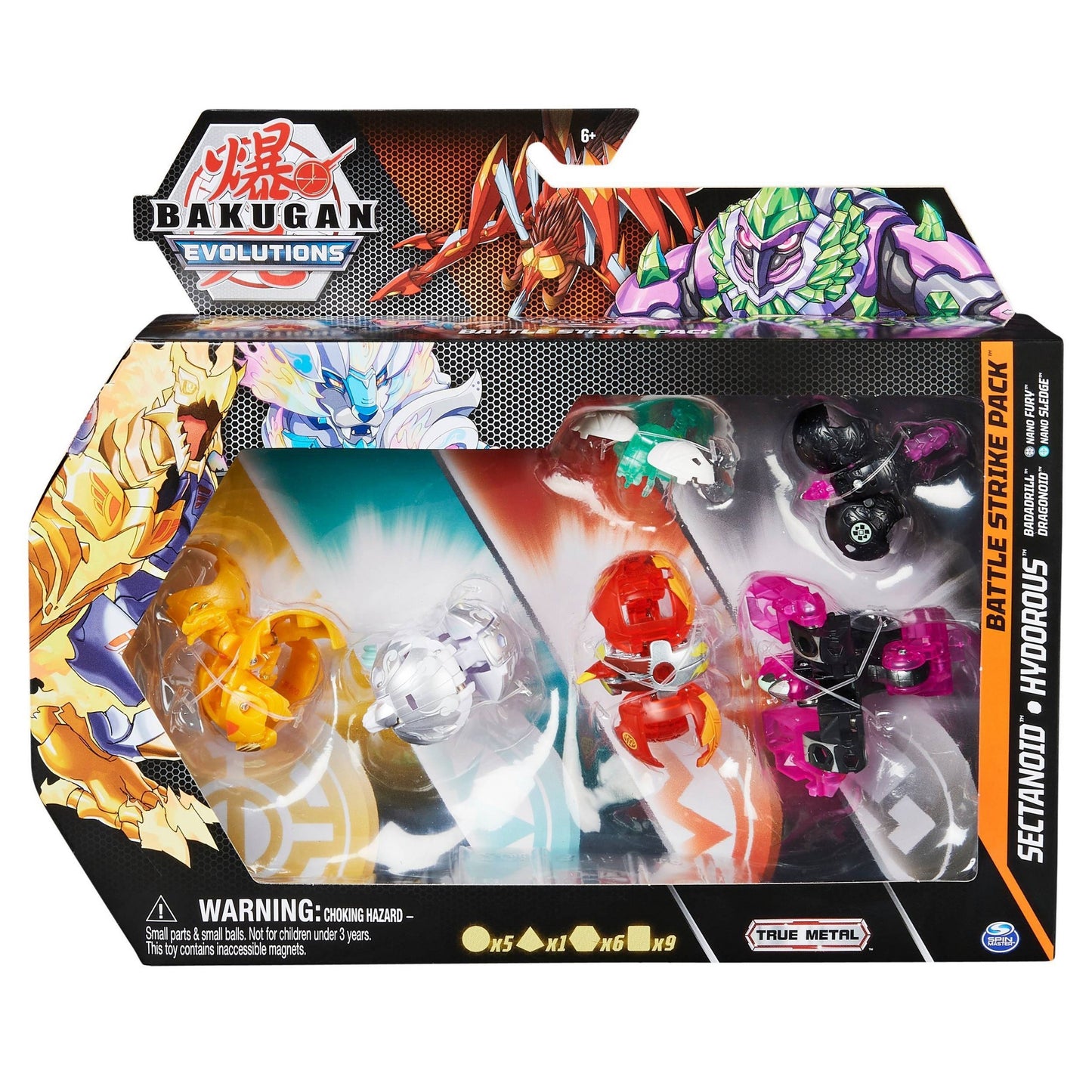 Bakugan Battle Strike Pack - Pyrus Sectanoid Darkus Babadrill [EVO] - Bakugan TCG Sealed