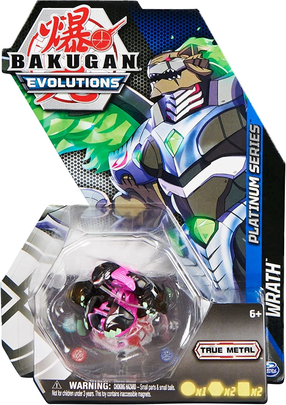 Platinum Series Bakugan Single Pack - Darkus Platinum Wrath [EVO] - Bakugan TCG Sealed