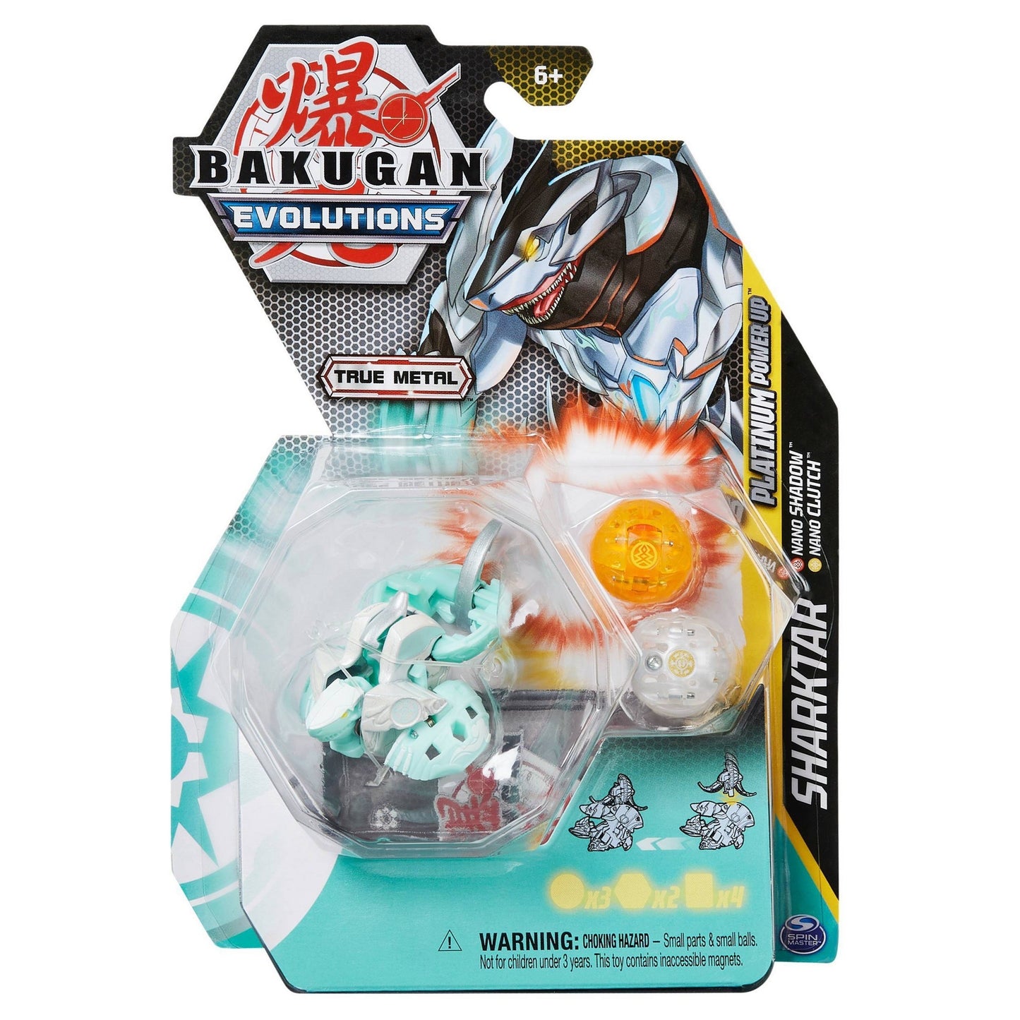 Bakugan Platinum Power Up Pack - Haos Platinum Power Up Sharktar [EVO] - Bakugan TCG Sealed