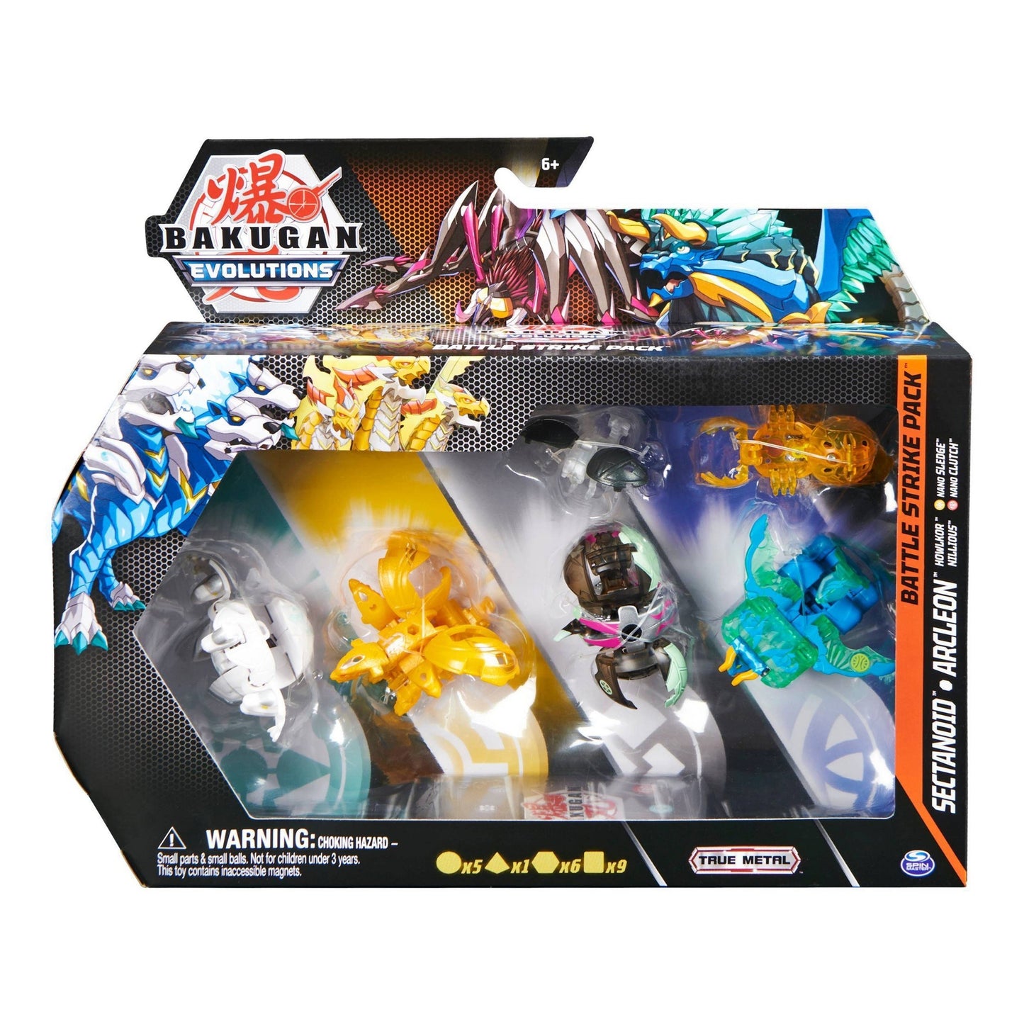 Bakugan Battle Strike Pack - Darkus Sectanoid Aquos Arcleon [EVO] - Bakugan TCG Sealed