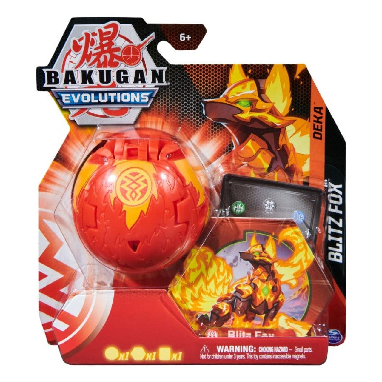 Bakugan Deka Single Pack - Pyrus Deka Blitz Fox [EVO] - Bakugan TCG Sealed