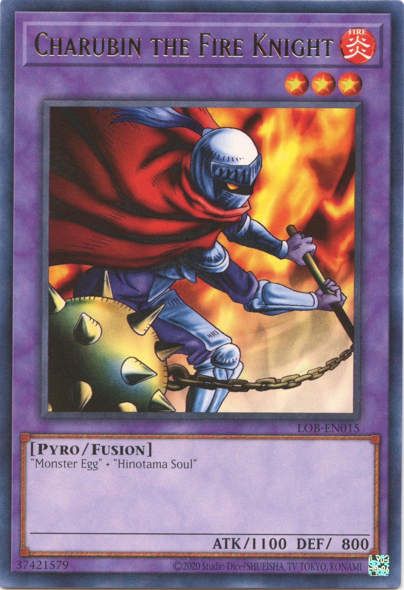Charubin the Fire Knight (15) (LOB-EN) - YuGiOh Single