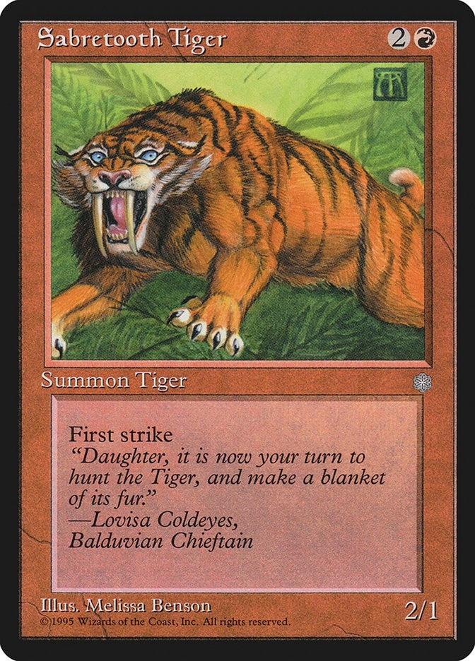 Sabretooth Tiger [ICE] - MTG Single