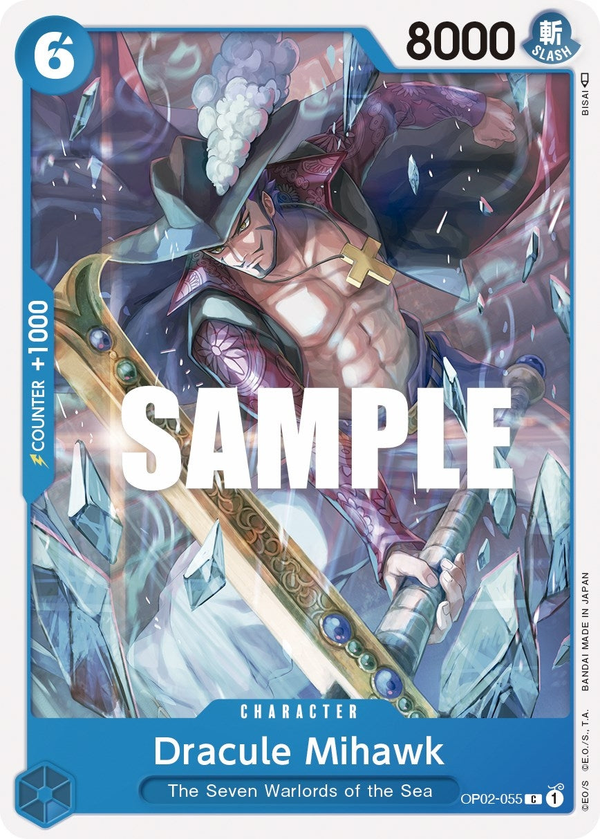 Dracule Mihawk (2055) (OP02) - One Piece Card Game Single