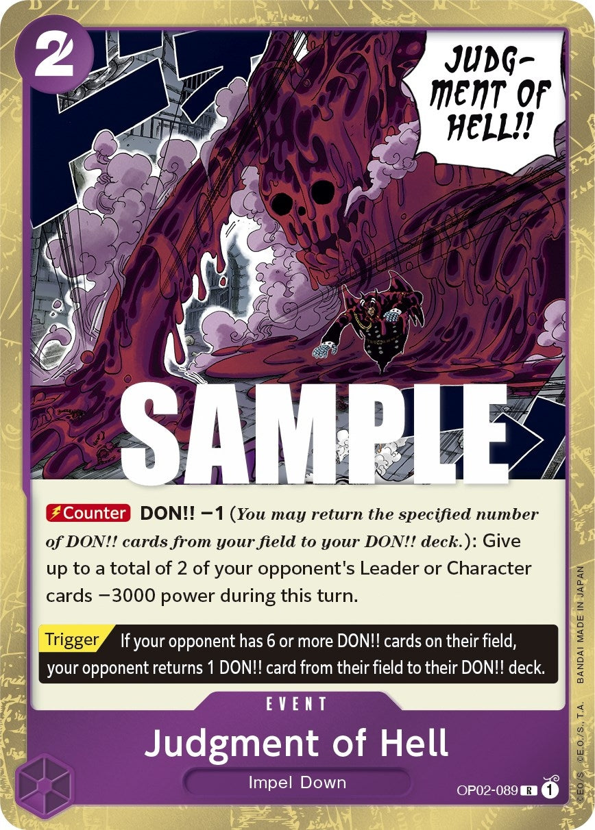 Judgment of Hell (2089) (OP02) - One Piece Card Game Single