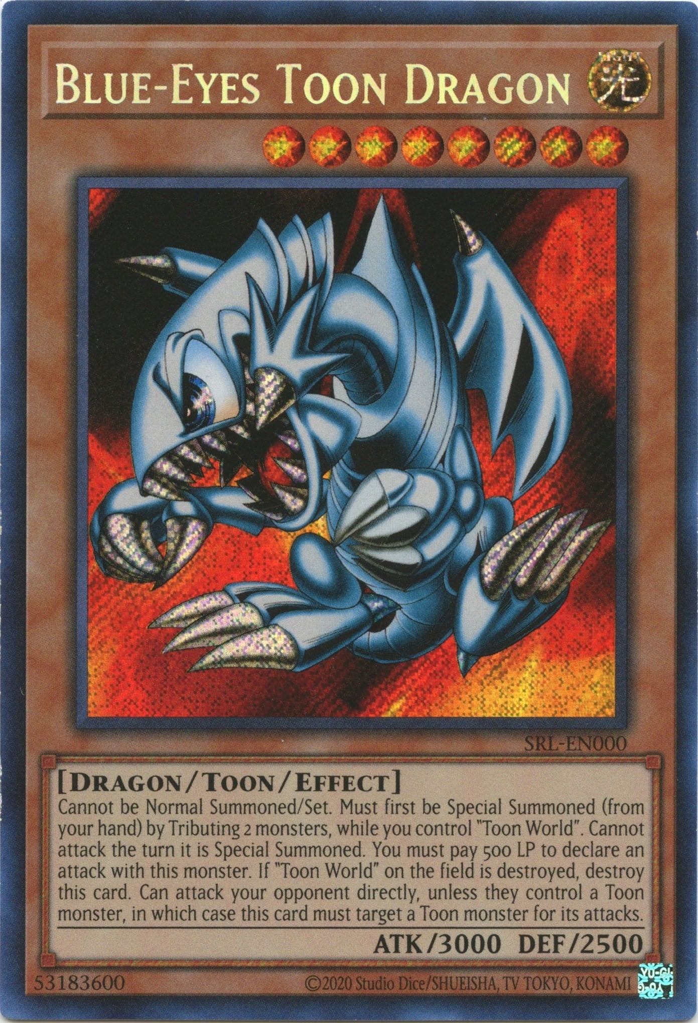 Blue-Eyes Toon Dragon (0) (SRL-EN) - YuGiOh Single