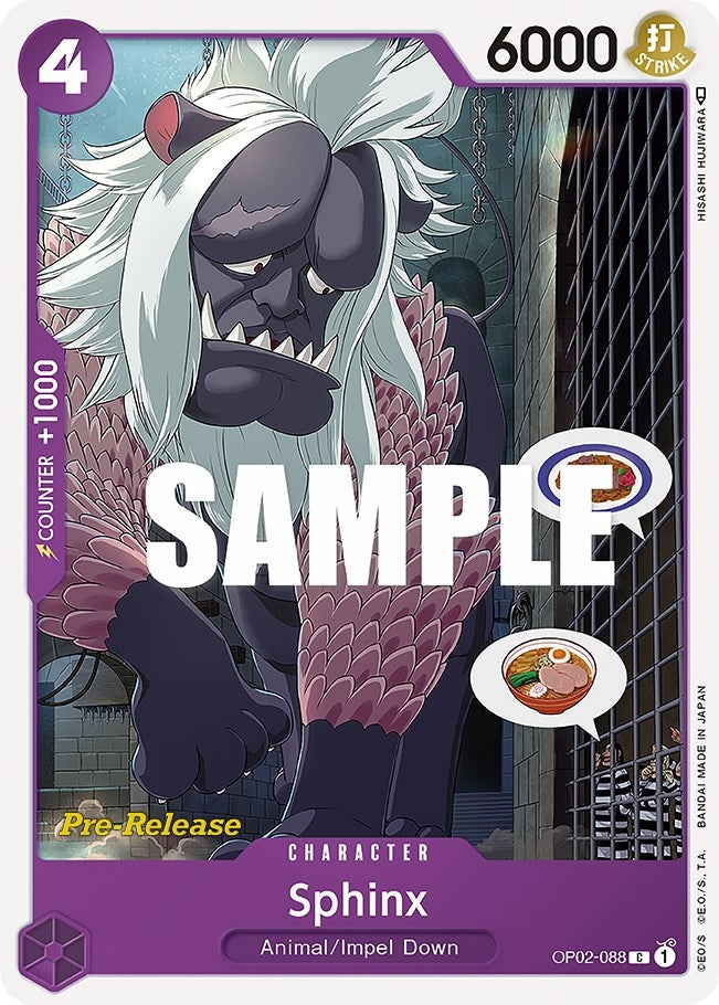Sphinx (2088) (OP02 PRE) - One Piece Card Game Single