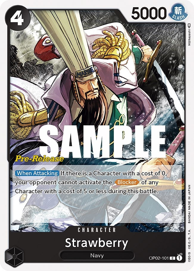 Strawberry (2101) (OP02 PRE) - One Piece Card Game Single