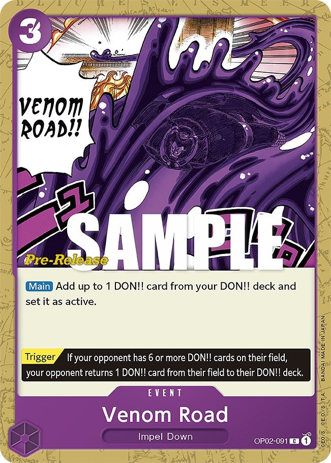 Venom Road (2091) (OP02 PRE) - One Piece Card Game Single