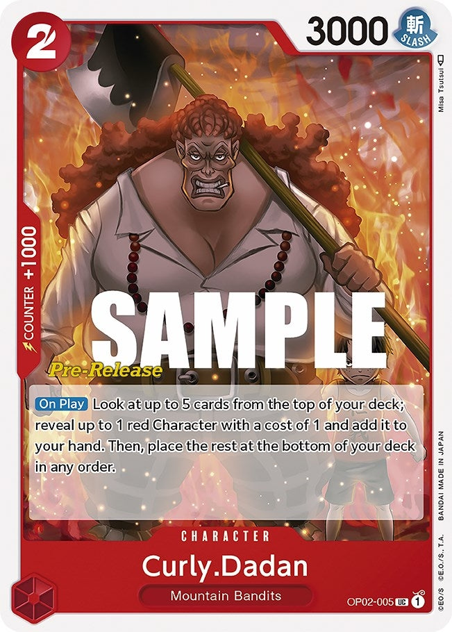 Curly.Dadan (2005) (OP02 PRE) - One Piece Card Game Single