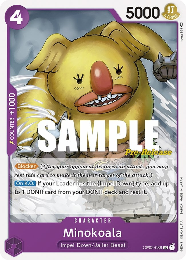 Minokoala (2086) (OP02 PRE) - One Piece Card Game Single