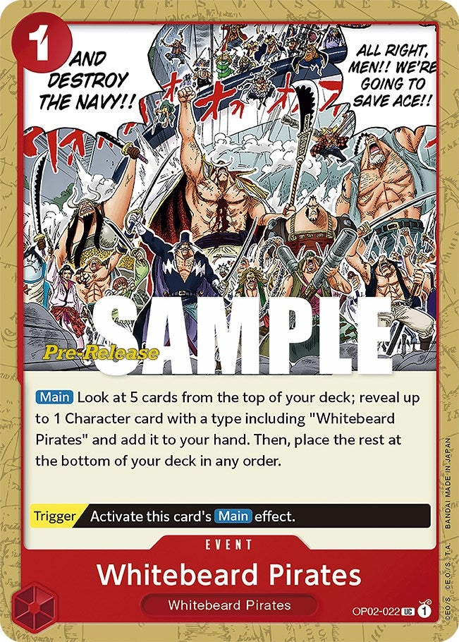 Whitebeard Pirates (2022) (OP02 PRE) - One Piece Card Game Single