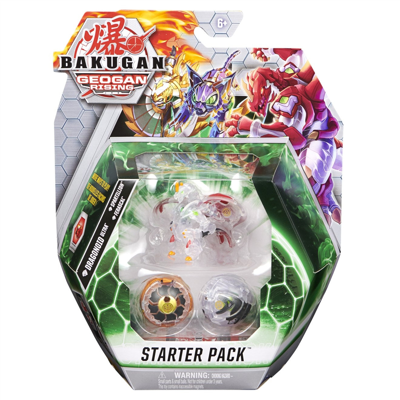 Bakugan Starter 3-Pack - Pyrus Diamond Dragonoid Ultra [GR] - Bakugan TCG Sealed