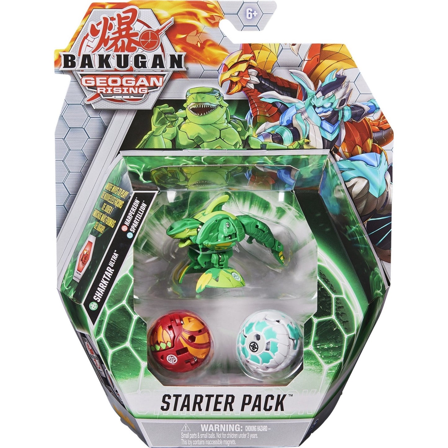 Bakugan Starter 3-Pack - Ventus Sharktar Ultra [GR] - Bakugan TCG Sealed