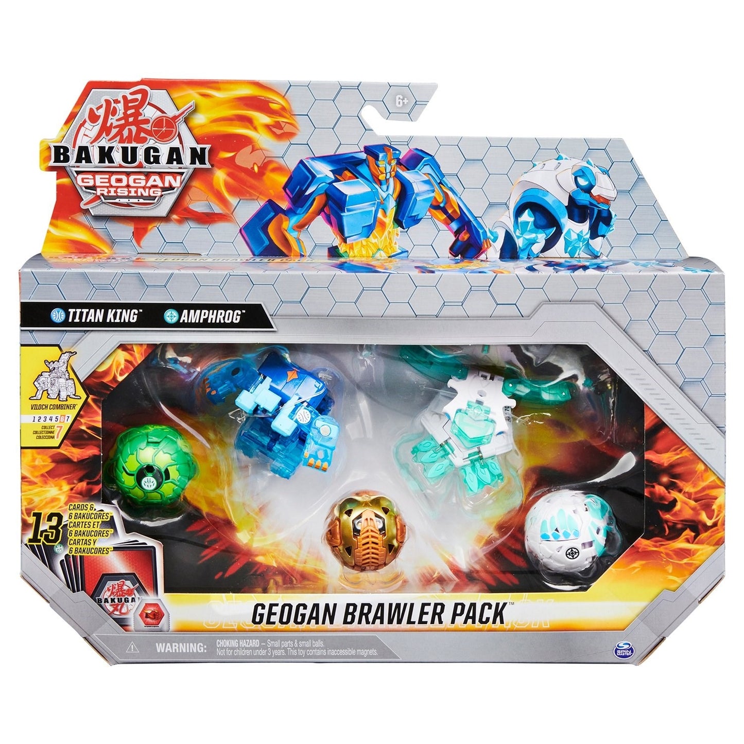 Bakugan Geogan Rising Brawler Pack - Aquos Titan King Haos Amphrog [GR] - Bakugan TCG Sealed