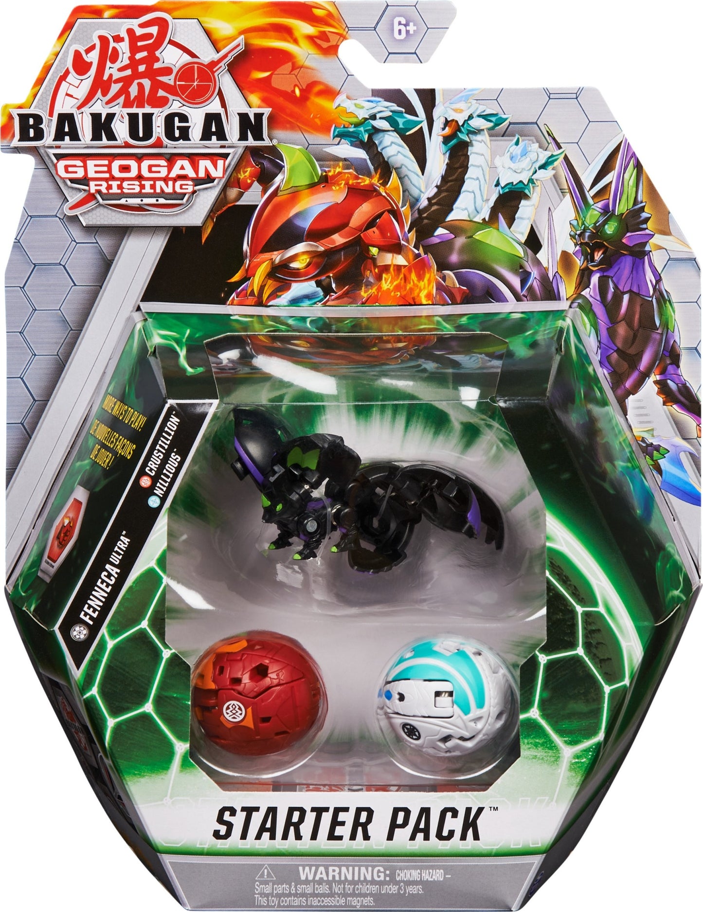 Bakugan Starter 3-Pack - Darkus Fenneca Ultra [GR] - Bakugan TCG Sealed