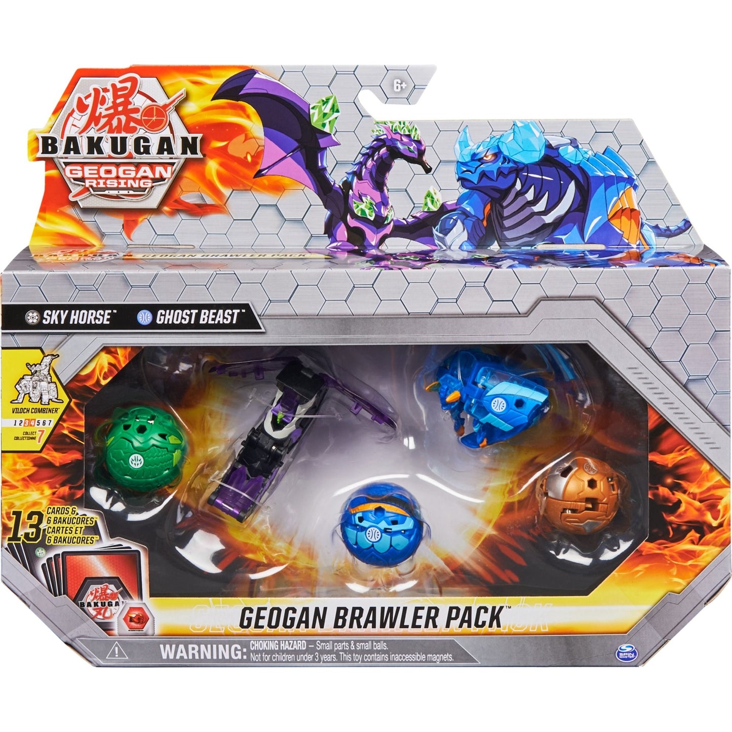 Bakugan Geogan Rising Brawler Pack - Darkus Sky Horse Aquos Ghost Beast [GR] - Bakugan TCG Sealed