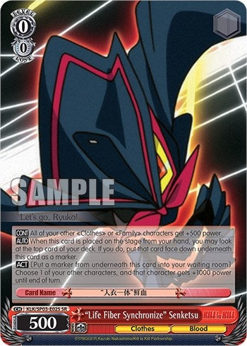 ’Life Fiber Synchronize’ Senketsu (SR) (302) [KLK/SP03] - Weiss Schwarz Single
