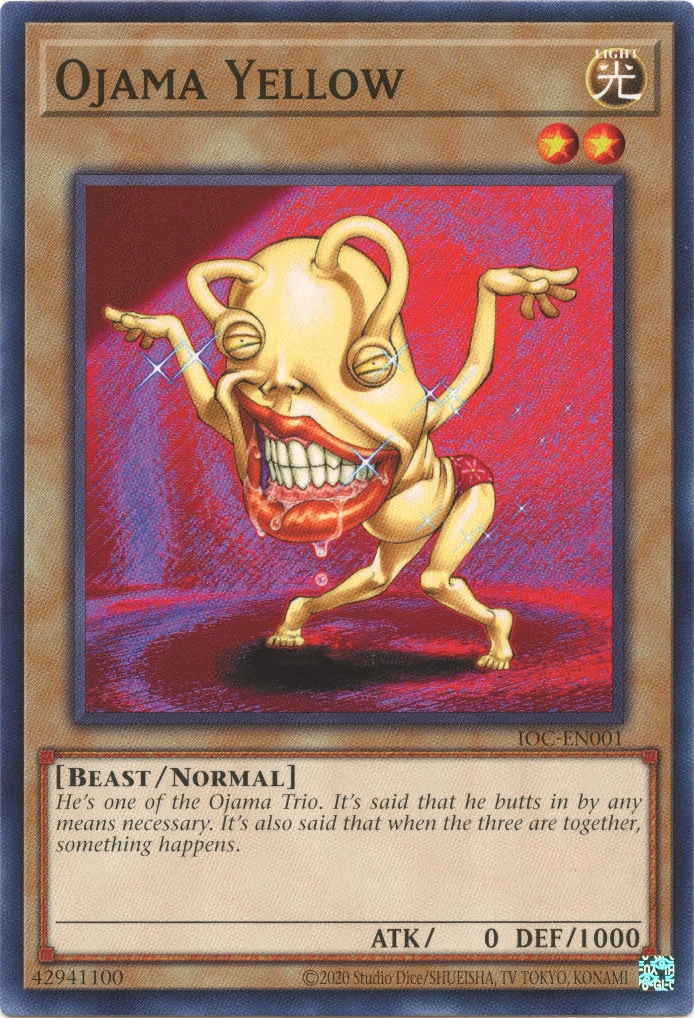 Ojama Yellow (1) (IOC-EN) - YuGiOh Single