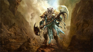 Aleksi Briclot Planeswalker Playmat for Magic: The Gathering (Kickstarter Exclusive) - Ajani Goldmane - Playmats Sealed