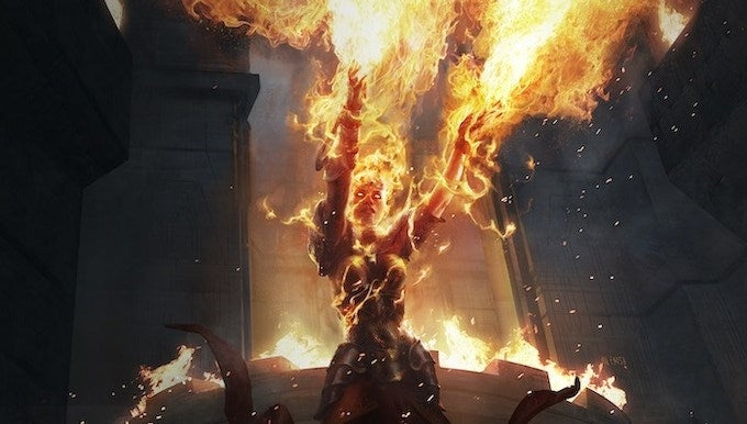 Aleksi Briclot Planeswalker Playmat for Magic: The Gathering (Kickstarter Exclusive) - Chandra Ravaging Blaze