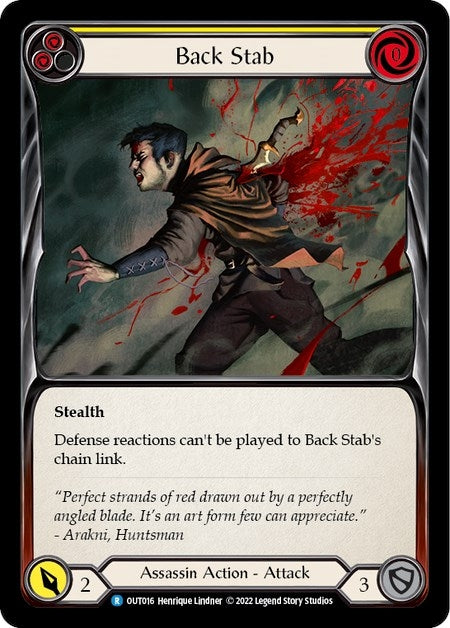 Back Stab (Yellow) (16) [OUT] - Flesh and Blood TCG Single