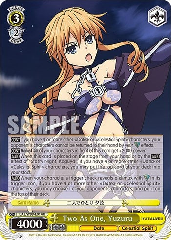 Two As One Yuzuru (99014) [DAL] - Weiss Schwarz Single