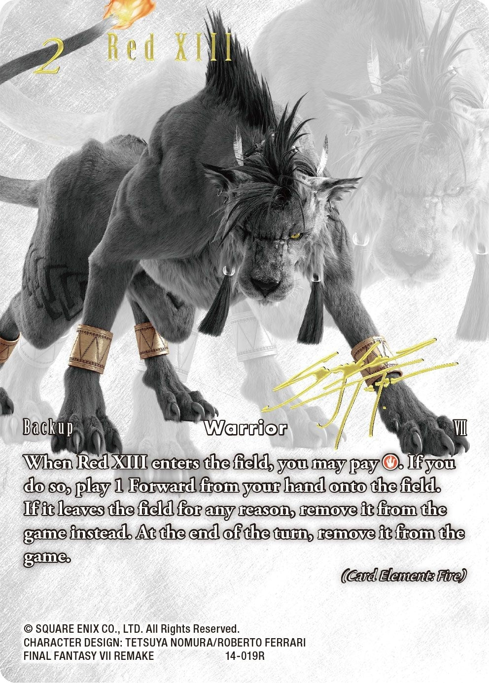 Red XIII (Noir Promo) (14) [PR] - Final Fantasy TCG Single