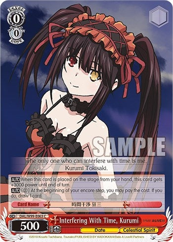 Interfering With Time Kurumi (99063) [DAL] - Weiss Schwarz Single