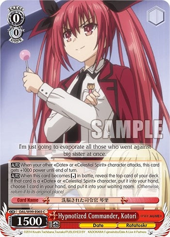 Hypnotized Commander Kotori (99065) [DAL] - Weiss Schwarz Single