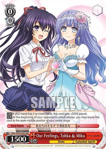 Our Feelings Tohka & Miku (99053) [DAL] - Weiss Schwarz Single